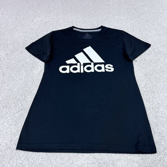 Adidas T-Shirt Women’s Black Short Sleeve Size Small - Picture 1 of 10